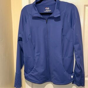 Fila Sport Women’s Jacket Long Sleeve Eyelet On Sleeves Purple Size XL